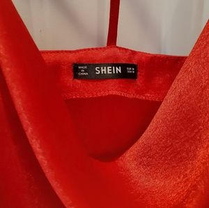 Sexy Strappy Red Drape Neck Camisole